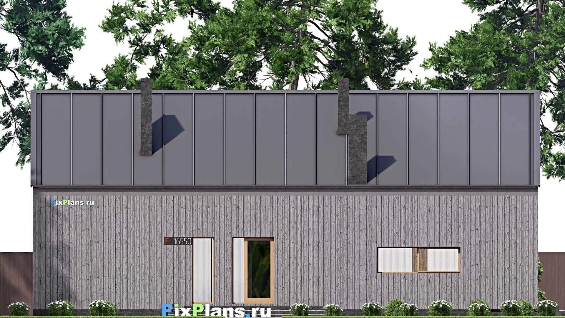 F-16550 - Проект дома с мансардой 13 на 19, площадью 250 м² с 3 спальнями