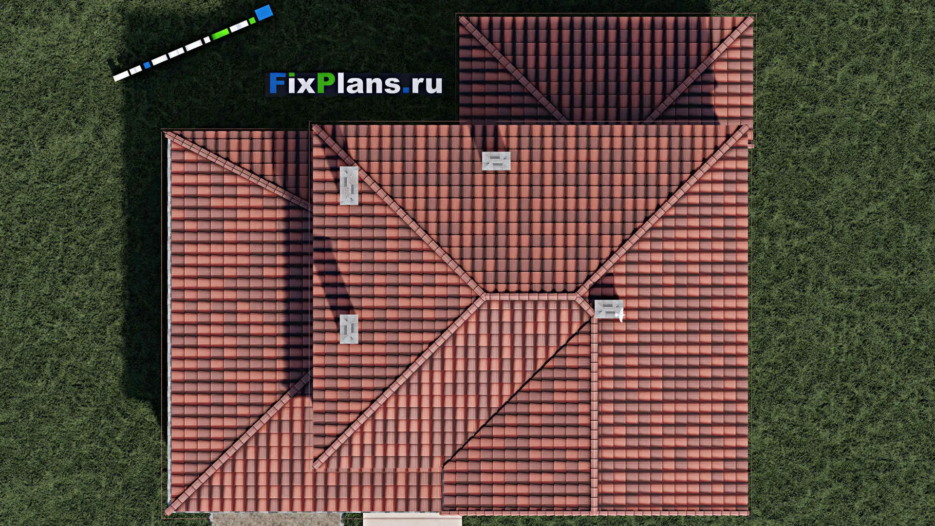 F-0593 - Планы двухэтажного дома 10 на 14, площадью 170 м² с террасой, гаражом на 1 машину и 5 спальнями