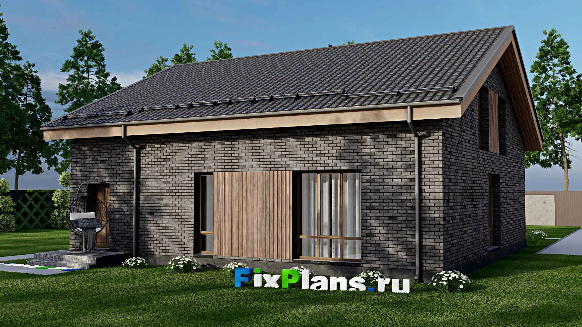 F-10169 - Планы дома с мансардой 13 на 15, площадью 310 м² с цокольным этажом и 5 спальнями