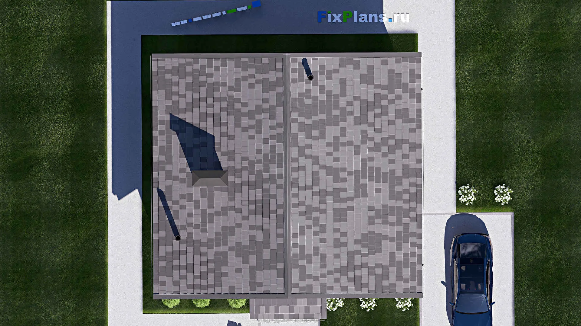 F-18098 - Планы дома с мансардой 11 на 11, площадью 140 м² с 4 спальнями