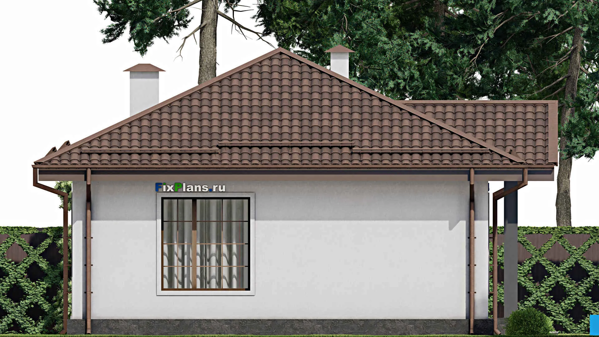 F-9629 - Проект одноэтажного дома 10 на 13, площадью 100 м² с 3 спальнями