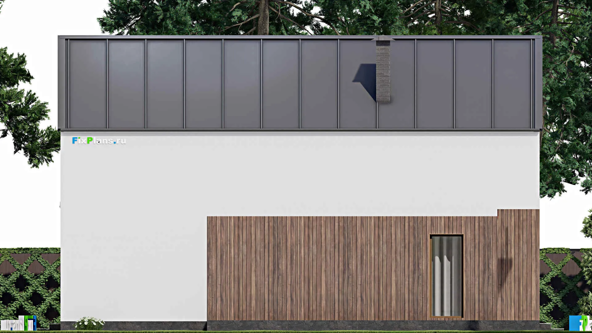 F-8873 - Планы дома с мансардой 10 на 14, площадью 180 м² с террасой, балконом и 3 спальнями