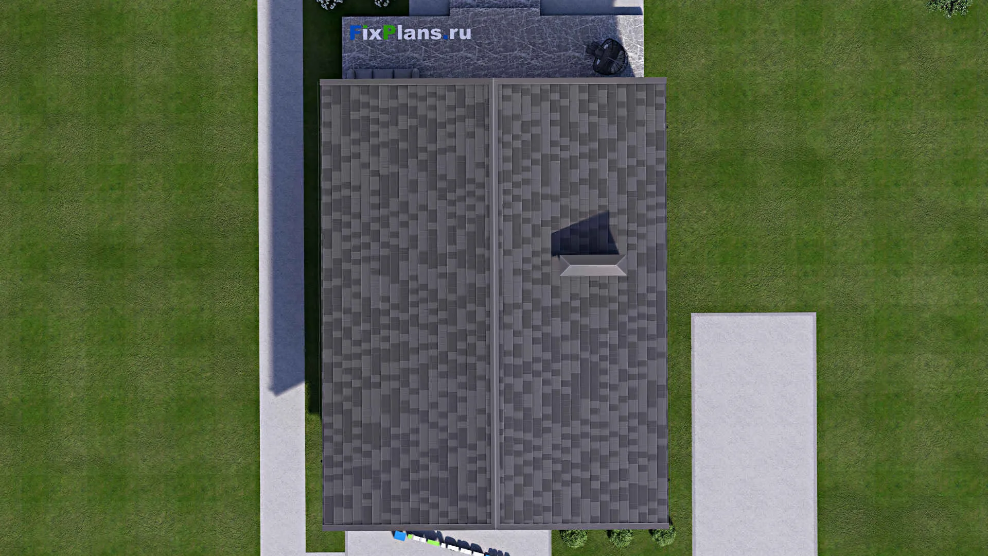 F-12977 - Проект дома с мансардой 10 на 17, площадью 220 м² с террасой и 5 спальнями