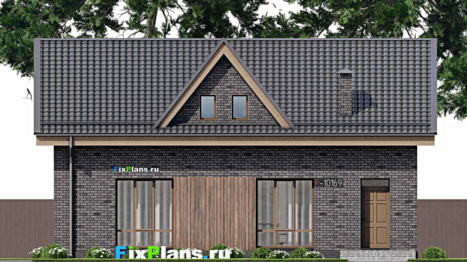 F-10169 - Планы дома с мансардой 13 на 15, площадью 310 м² с цокольным этажом и 5 спальнями