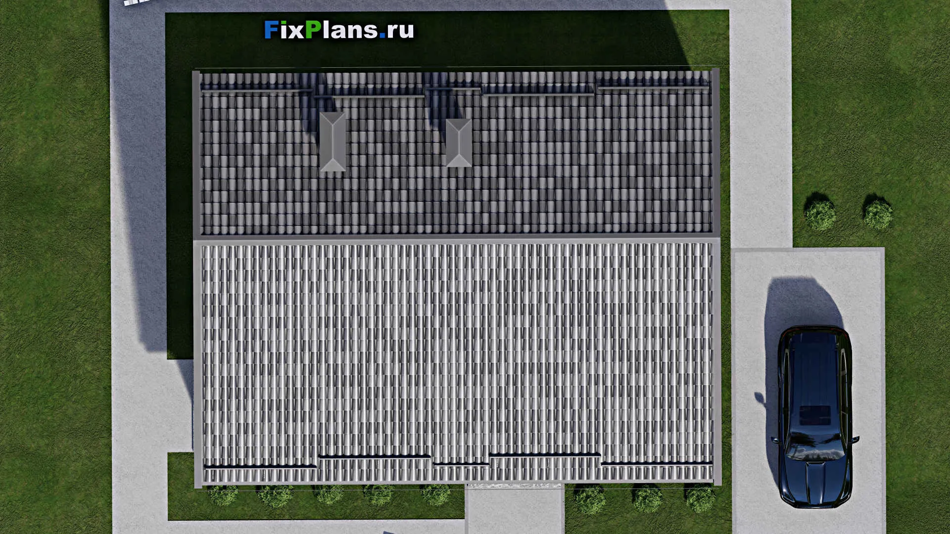 F-6623 - Планы дома с мансардой 11 на 14, площадью 180 м² с террасой и 3 спальнями